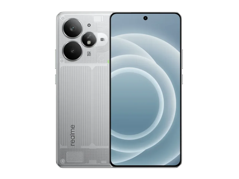 realme neo 7 turbo is available in two sleek color options, Transparent Black and Transparent Gray