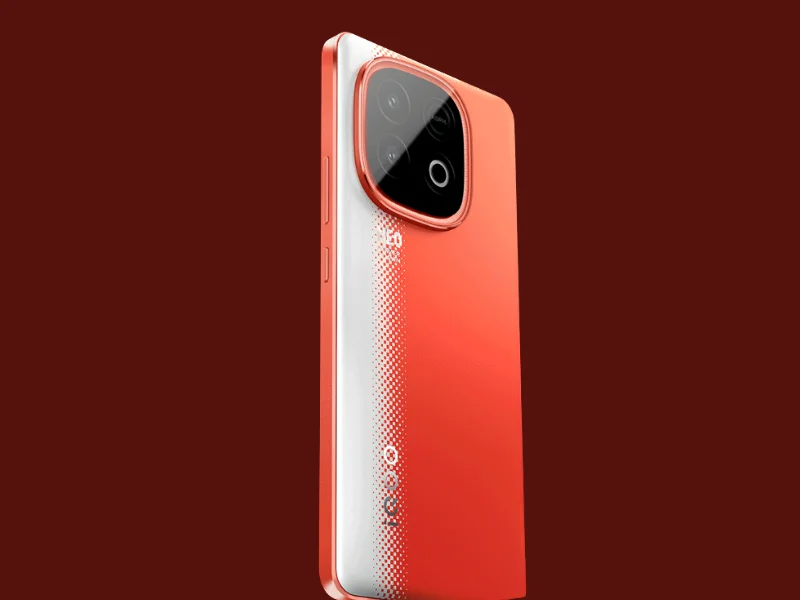 The iQOO Neo 10 comes in Inferno Red and Titanium Chrome color options