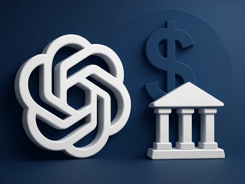 3D-rendered image featuring the OpenAI logo with a modern blue gradient background, alongside symbolic elements representing the U.S. government and a dollar sign to illustrate OpenAI’s $200M Pentagon AI contract.