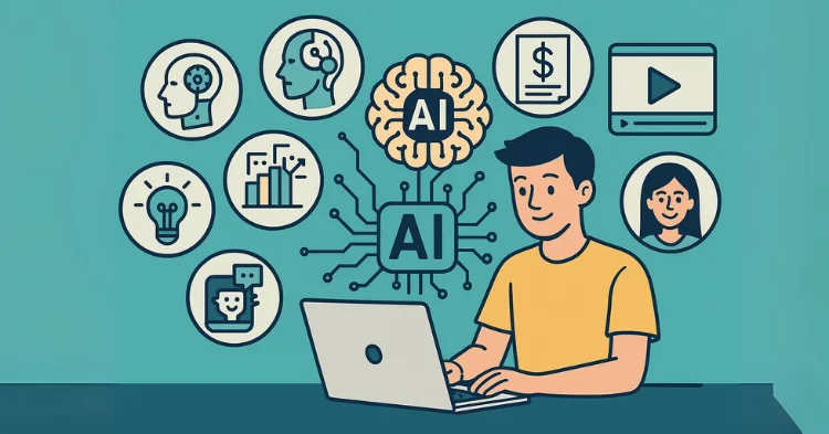 top 7 AI side hustles in 2025 that job seekers can start for free